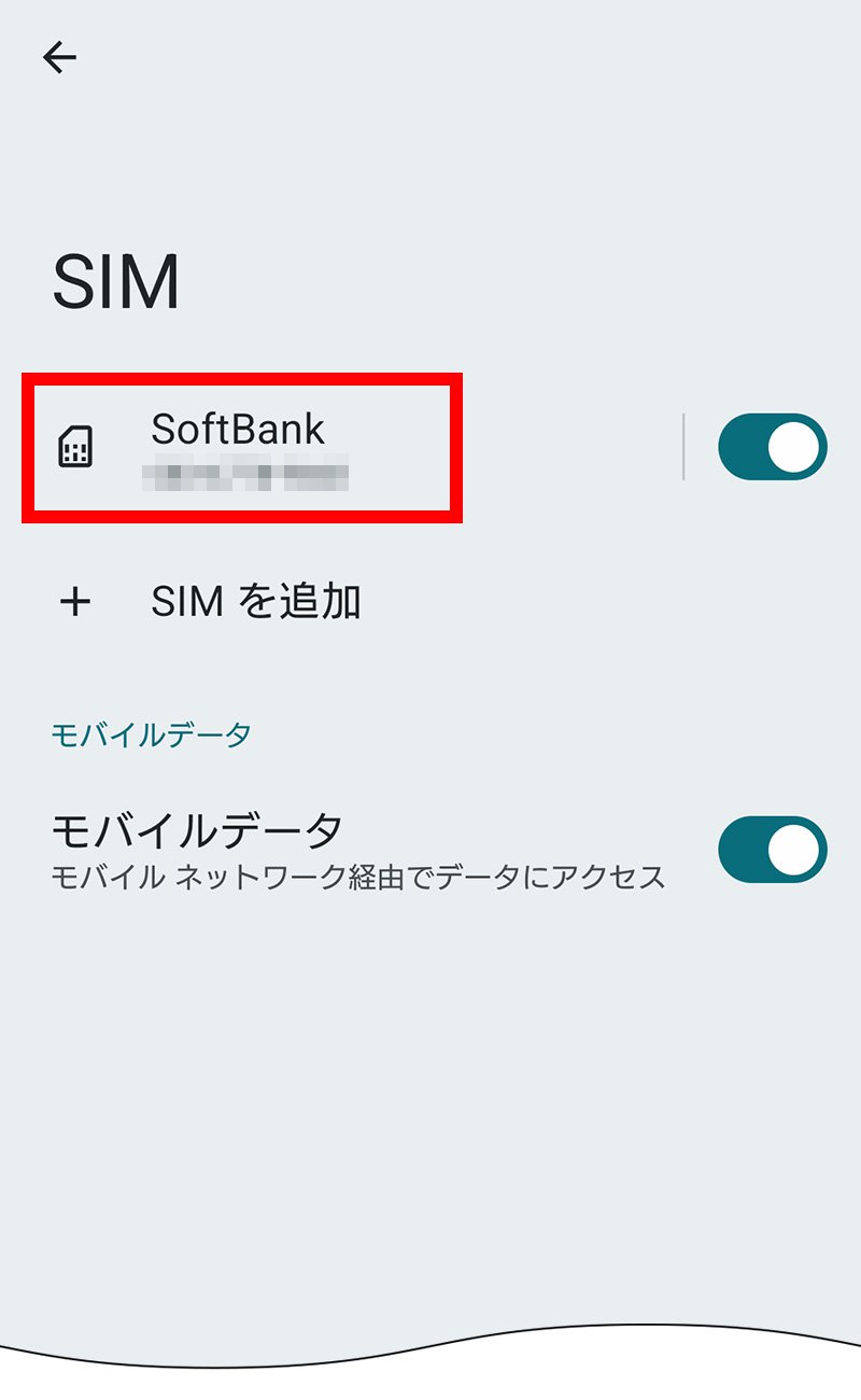 説明図：キャリア名選択位置
